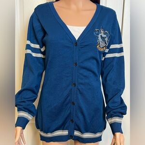 Harry Potter Ravenclaw Cardigan in Blue, White and Grey